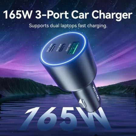 Carregador de Carro Vention FFPB0/ 2xUSB Tipo C/ 1xUSB/ 165W - Imagem 2