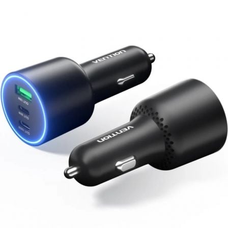 Carregador de Carro Vention FFPB0/ 2xUSB Tipo C/ 1xUSB/ 165W