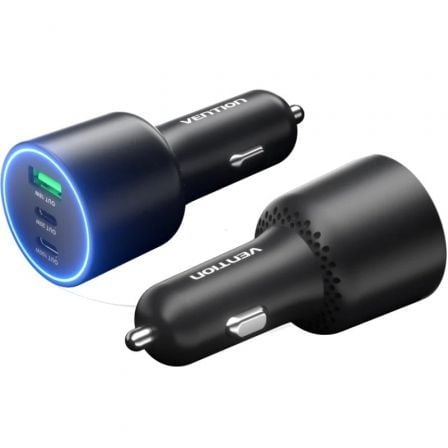 Carregador de Carro Vention FFQB0/ 2xUSB-Tipo C/ 1xUSB/ 100W