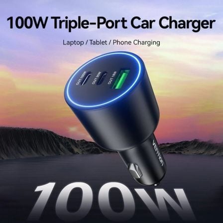 Carregador de Carro Vention FFQB0/ 2xUSB-Tipo C/ 1xUSB/ 100W - Imagem 2