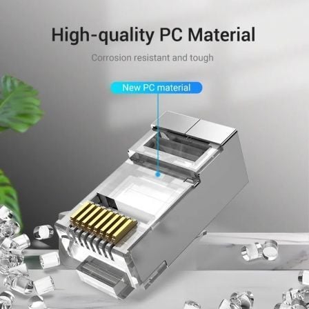 Conector RJ45 IDFR0-10/ Cat.6A FTP/ 10 un. - Imagem 2