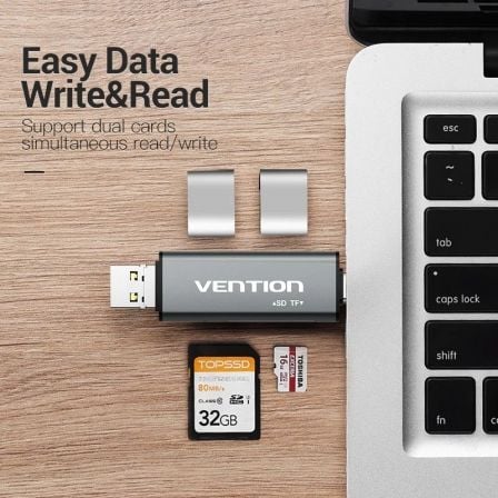 Leitor de Cartões Externo Vention CCJH0/ USB 2.0 - Imagem 2