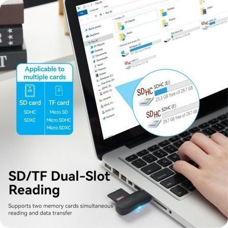 Leitor de Cartões Externo Vention CLGB0/ USB 3.0 - Imagem 3