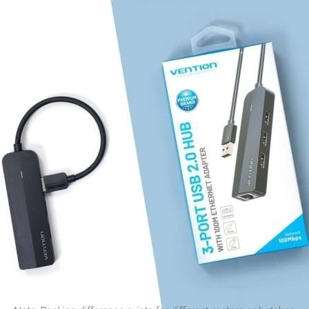 Docking USB 2.0 Vention CHPBB/ 3xUSB/ 1xMicro USB PD/ 1xRJ45/ Preto - Imagem 3