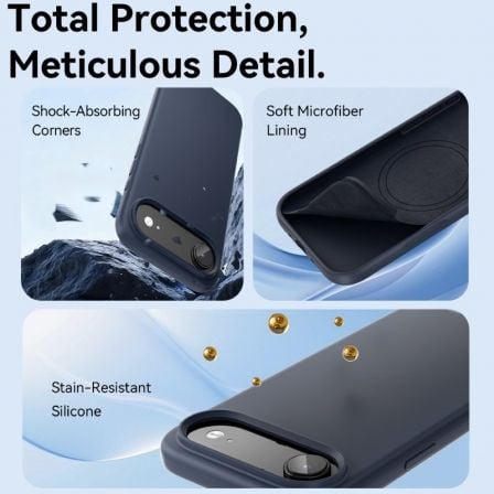 Capa de Silicone com Magsafe Vention KVCPCD-40/ Compatível com iPhone 17 Pro Max/ Rosa - Imagem 3