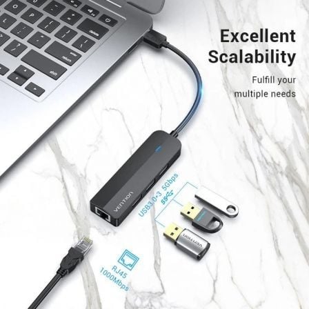 Hub USB 3.0 Vention CHNBB/ RJ45/ 3xUSB/ 1xMicroUSB PD - Imagem 3
