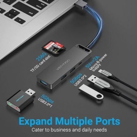Docking USB 3.0 Vention CHVBB/ 3xUSB/ 1xMicroUSB PD/ 1xLeitor Cartões/ Preto - Imagem 3