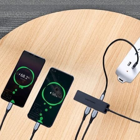 Hub USB Tipo-C Vention TGKBB/ 4xUSB/ 1xMicroUSB PD/ 15cm - Imagem 4
