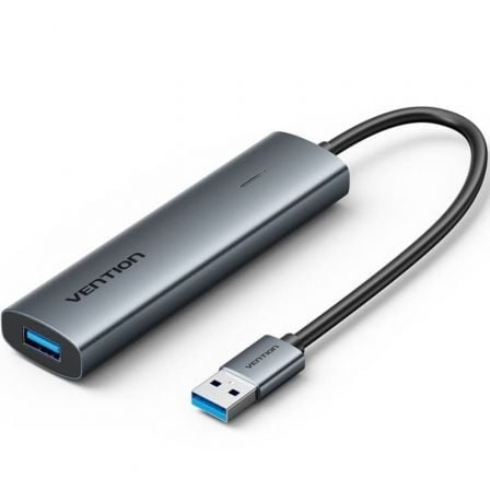 Hub USB 3.0 Vention TGXHB/ 1xUSB Tipo-C/ 3xUSB/ 1xUSB Tipo-C PD/ Cinzento