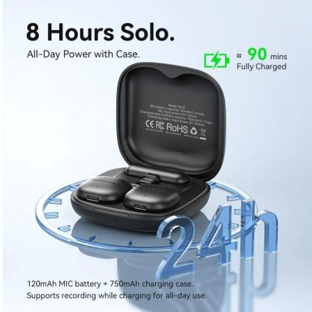 Microfone Sem Fios com Clip Vention Lavalier NCDB0/ USB Tipo-C/ Lightning/ Inclui Recetor/ 2 unidades - Imagem 4