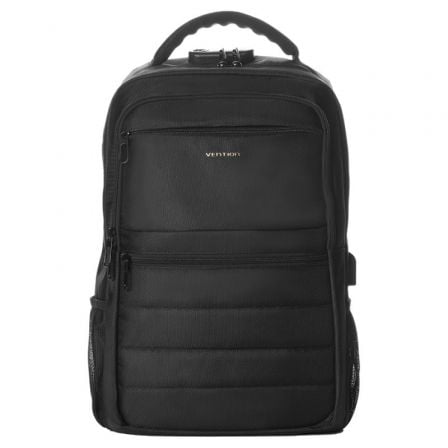 Mochila Vention KRKB0 para Portáteis até 17''/ Impermeável/ Porta USB/ Antirroubo/ Preta