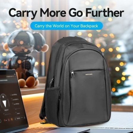 Mochila Vention KRMB0 para Portáteis até 15.6"/ 20L/ Preta - Imagem 2