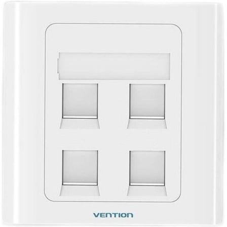 Placa de Parede Vention Tipo 86 IFFW0 4 Portas RJ45 Branco - Imagem 2