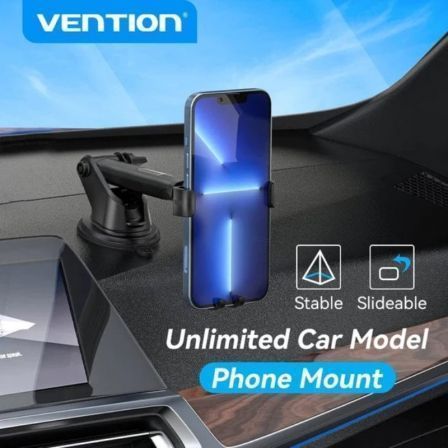 Suporte para Smartphone para Carro Vention KCOB0/ Preto - Imagem 2