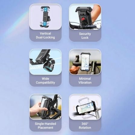 Apoio de Smartphone para Bicicleta Vention KSFB0/ Preto - Imagem 3