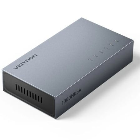 Switch Vention ITDH0-EU 5 Portas RJ45 Gigabit 10/100/1000 Mbps 10 Gbps Cinzento