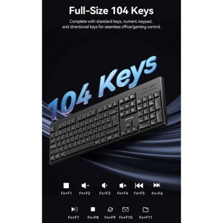 Teclado e Rato Sem Fios Vention Combo KTZB0-EN/ Inglês - Imagem 4