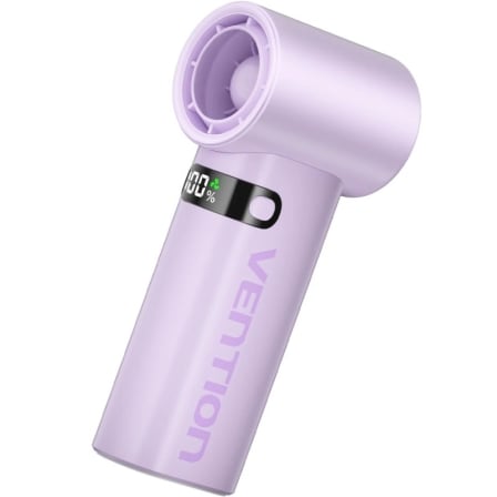 Ventilador de Mão Vention PBEV0-ML 100 Velocidades 3000mAh 17000 RPM USB-C Roxo