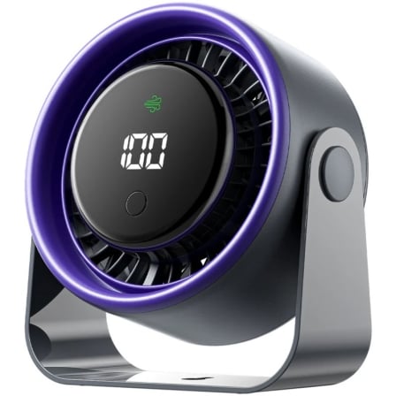Ventilador de Sobremesa Vention PBJH0-PRO 4500mAh 3 Velocidades Ecrã Digital USB-C Cinzento Escuro
