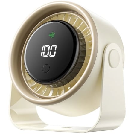 Ventilador de Sobremesa Vention PBJN0 10W 7 Pás 3000mAh USB-C com Display Digital Cinzento