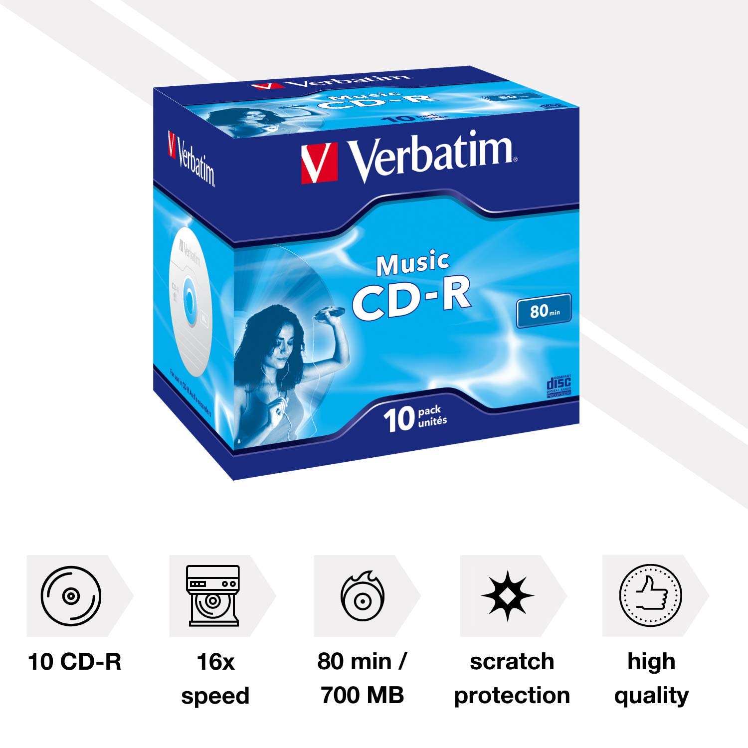 CD-R Verbatim Music 16X/ Caixa-10 unidades - Imagem 4