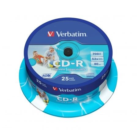 CD-R Verbatim AZO Imprimível 52X/ Tubo - 25 unidades - Imagem 2