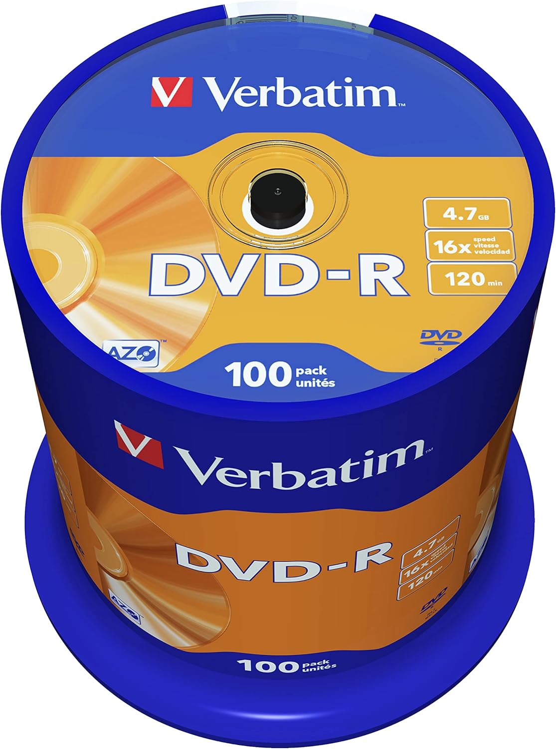 DVD-R Verbatim Advanced AZO 16X/ Caixa de 100 unidades - Imagem 4