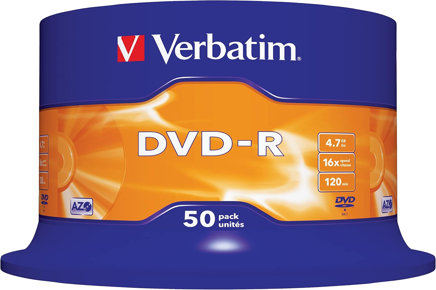 DVD-R Verbatim Advanced AZO 16X/ Caixa-50unidades - Imagem 2