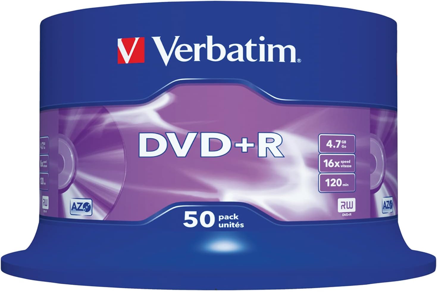 DVD+R Verbatim Advanced AZO 16X / Pack-50 unidades