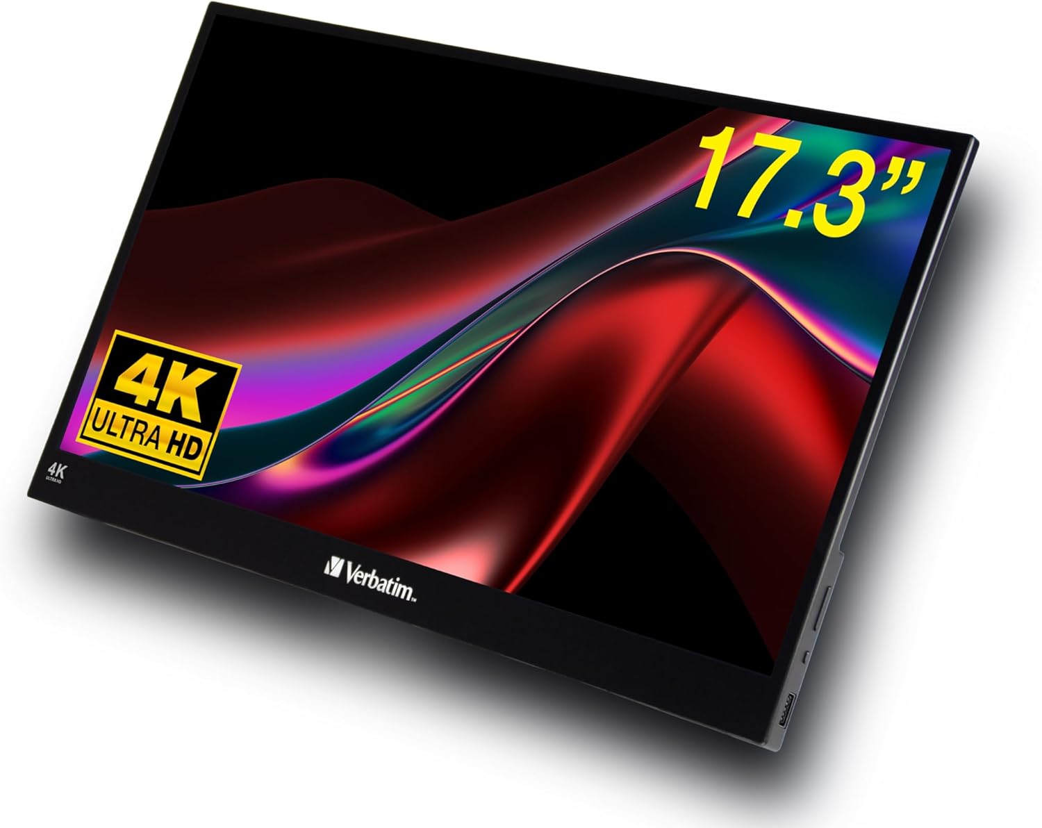 Monitor Portátil Tátil Verbatim PMT-17-4K 17.3"/ 4K/ Preto