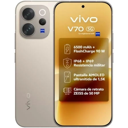 Smartphone Vivo V70 6.59" 8GB 256GB 5G Cinzento