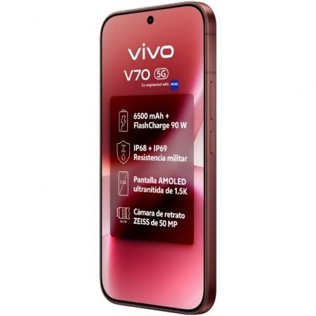 Smartphone Vivo V70 6.59" Qualcomm Snapdragon 7 Gen 4 8GB 512GB 5G Castanho - Imagem 4