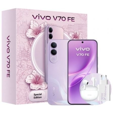 Smartphone VIVO V70 FE 6.83" 5G 8GB 256GB 200MP 7000mAh Púrpura (Inclui Carregador e Auriculares)