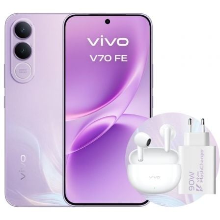 Smartphone VIVO V70 FE 6.83" 5G 8GB 256GB 200MP 7000mAh Púrpura (Inclui Carregador e Auriculares) - Imagem 2