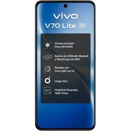 Smartphone VIVO V70 Lite 6.77" 5G MediaTek Dimensity 7400-Turbo 6GB 256GB Azul - Imagem 2