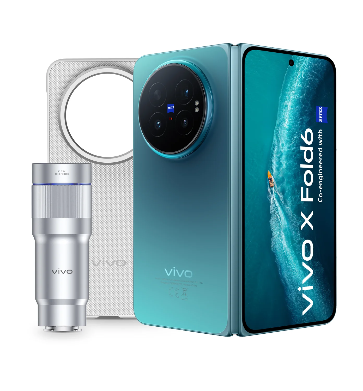 Smartphone Vivo X Fold6 5G 12GB 512GB Ecrã Dobrável 8.02" Câmaras ZEISS 200MP Azul
