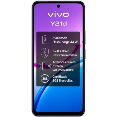 Smartphone Vivo Y21d 6.68" 4GB RAM 128GB Bateria 6500mAh Púrpura - Imagem 2