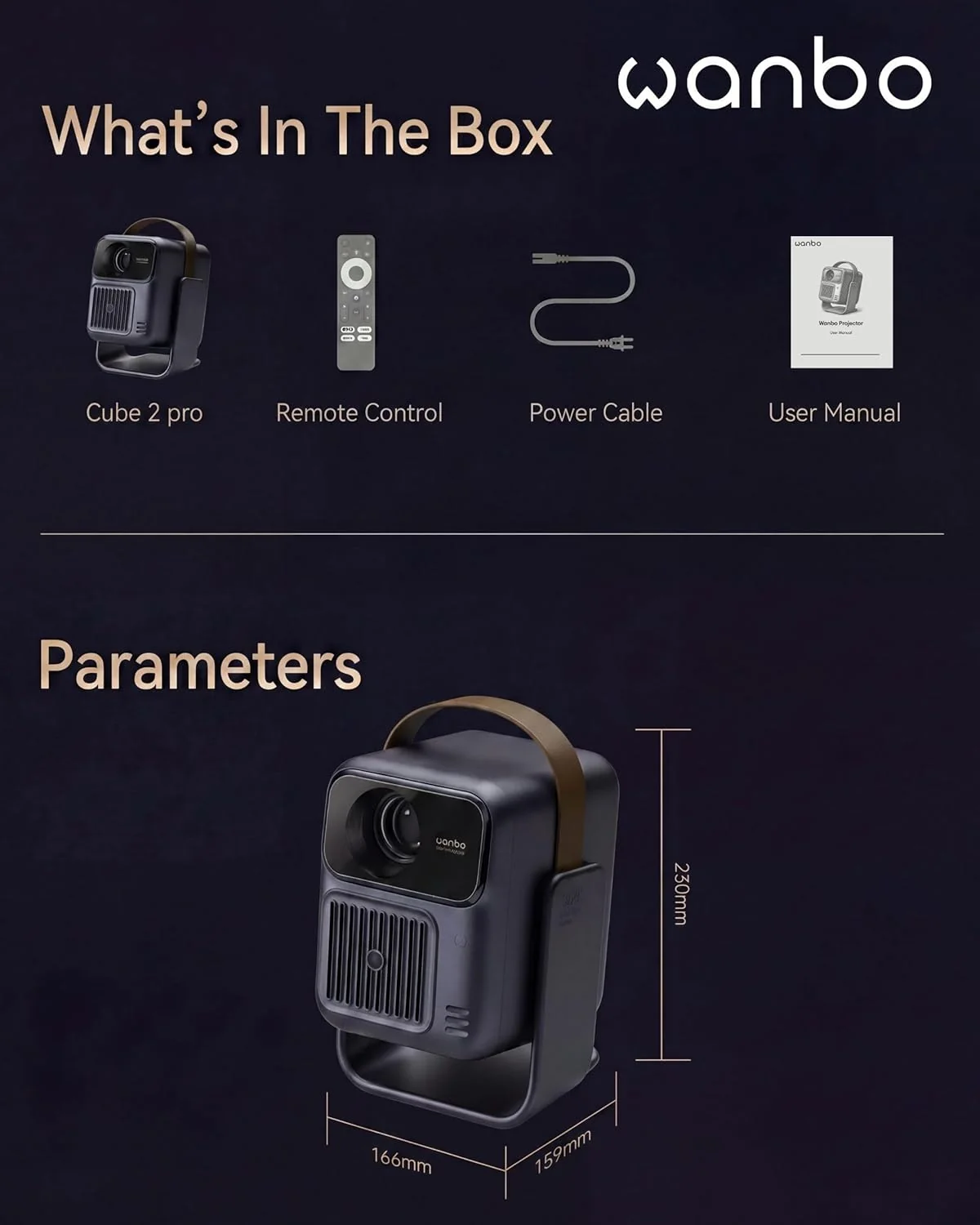 Projetor Portátil Wanbo ToGo Pro Full HD 300 Lúmenes Google TV Bateria 3h WiFi HDMI Azul Escuro - Imagem 11