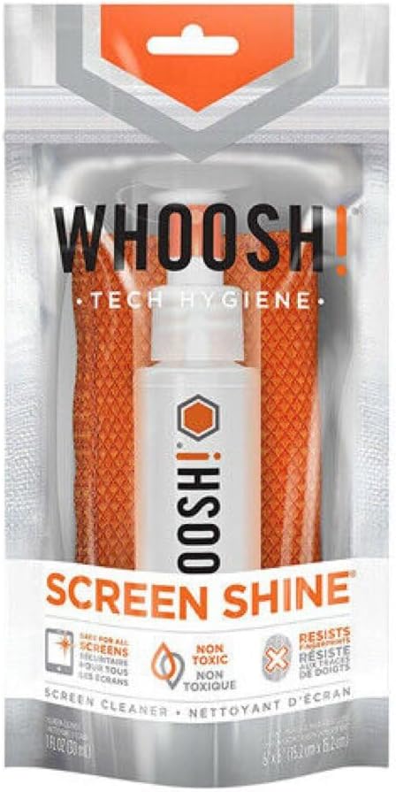 Kit de Limpeza de Ecrãs WHOOSH Screen Shine Go 30ml + Pano Microfibra 15x15cm - Imagem 2
