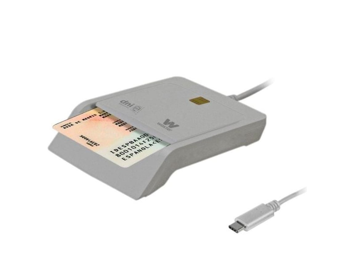 Leitor de DNI e Cartões Woxter PE26-198/ USB Tipo-C/ Branco