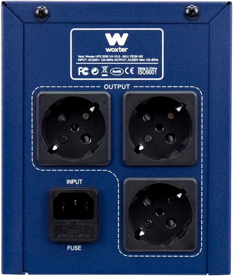 UPS Linha Interativa Woxter UPS 2000 VA/ 2000VA-1200W/ 2 Saídas/ Formato Torre - Imagem 4