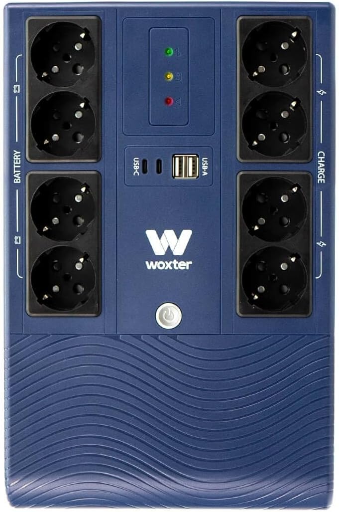 UPS Linha Interativa Woxter Multibase UPS 1200 VA/ 1200VA-720W/ 8 Saídas/ Formato Torre