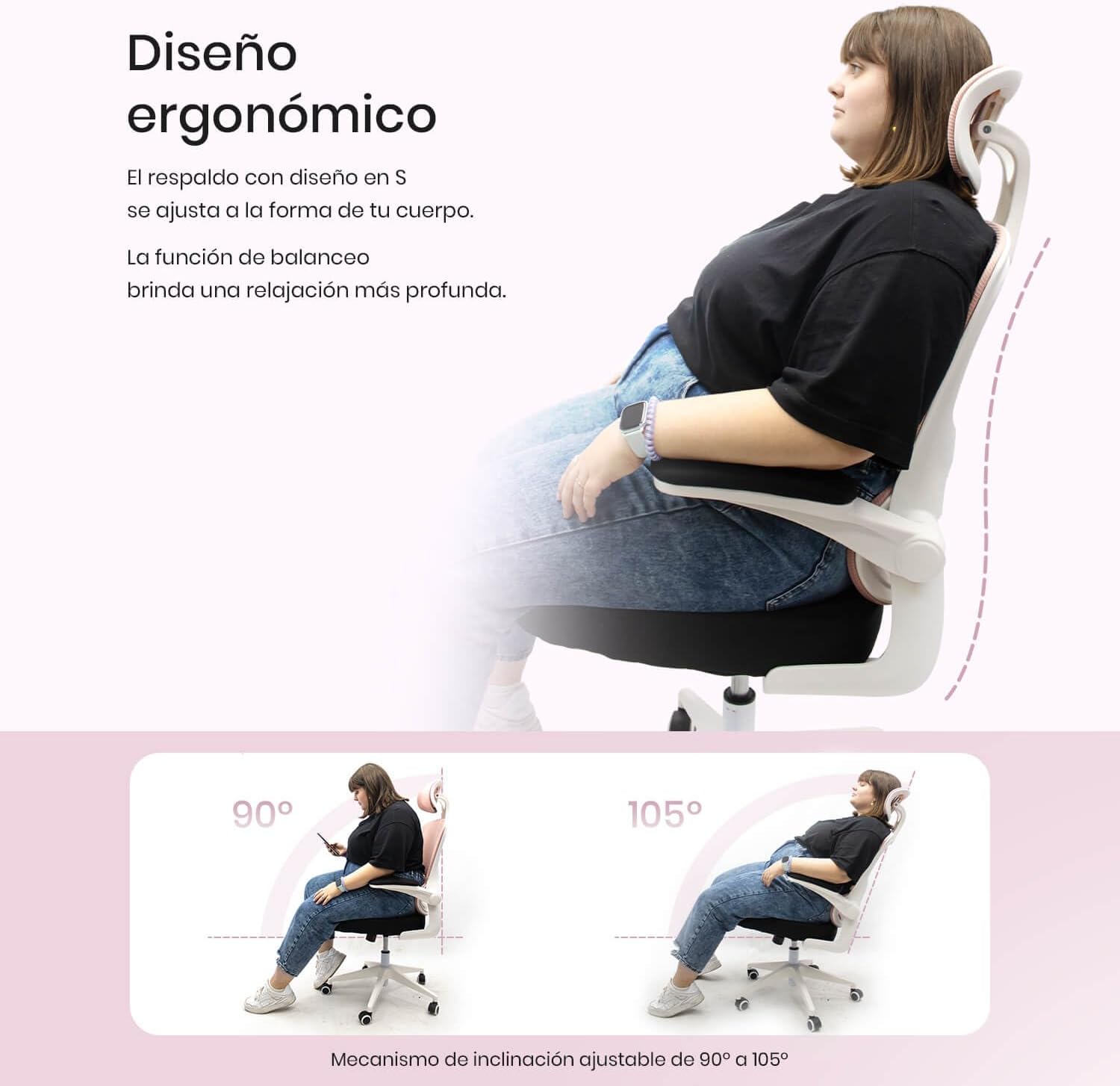 Cadeira Gaming Woxter Ergo/ Rosa - Imagem 12