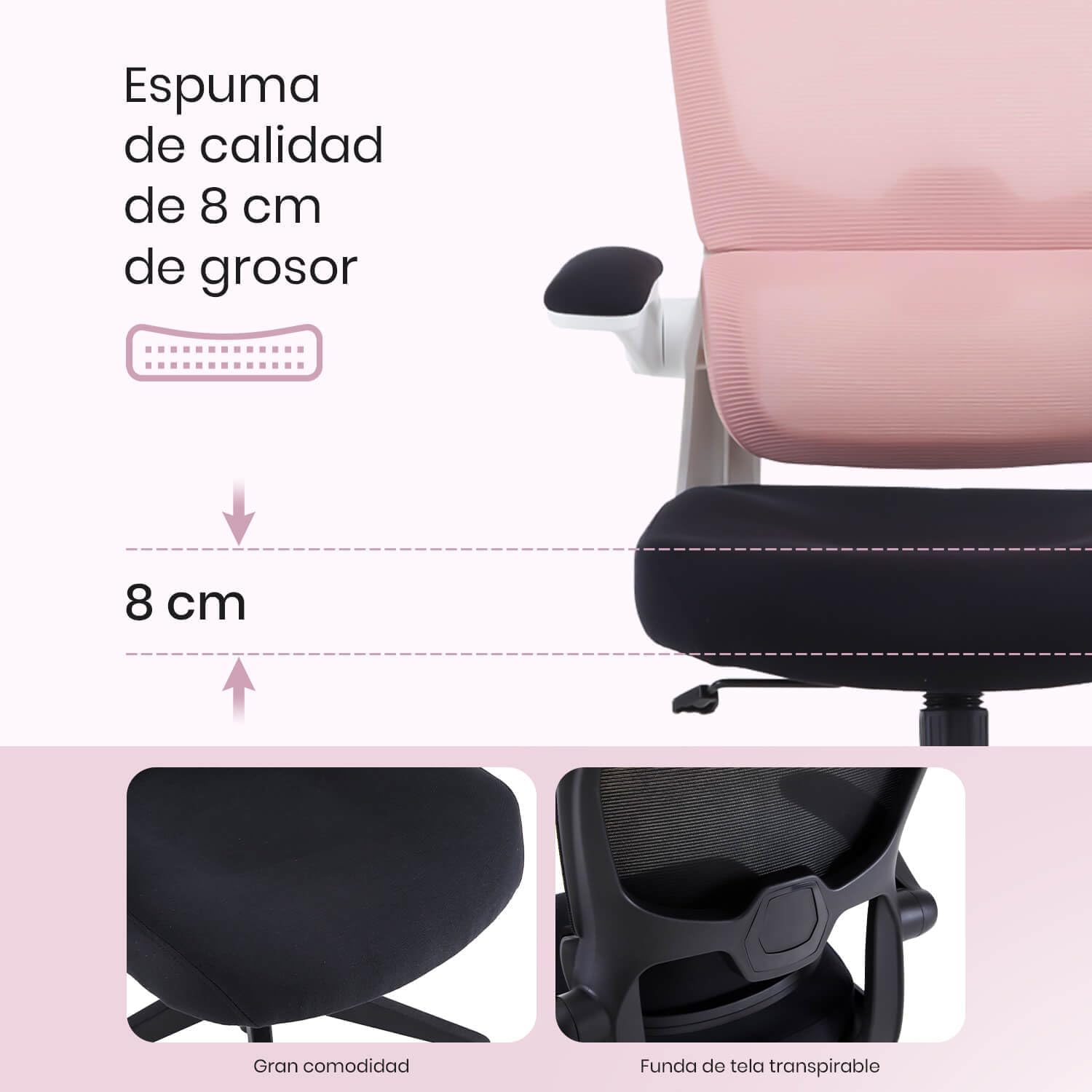 Cadeira Gaming Woxter Ergo/ Rosa - Imagem 14