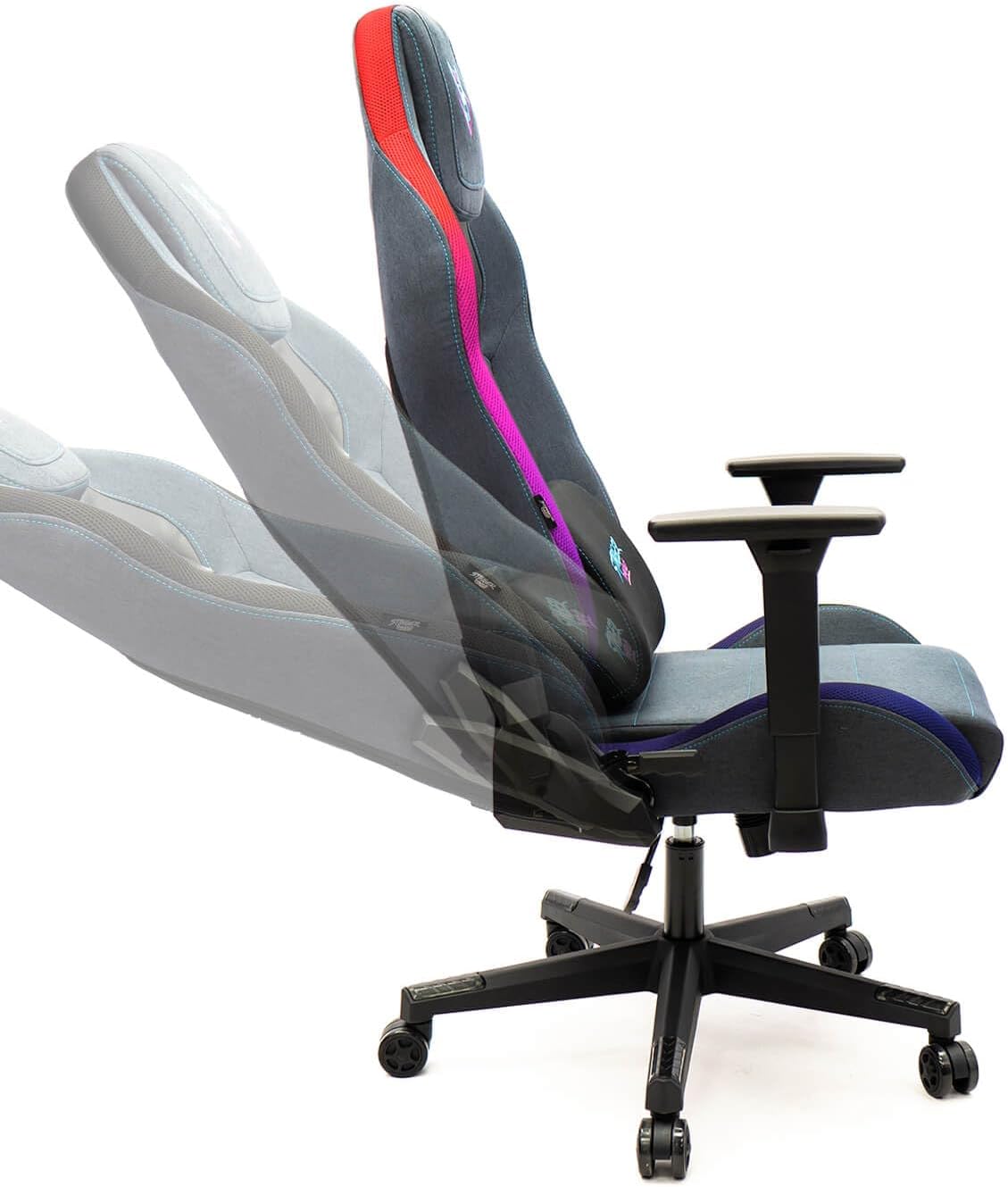 Cadeira Gaming Woxter Stinger Station Elite/ Luzes LED/ Azul e Rosa - Imagem 6