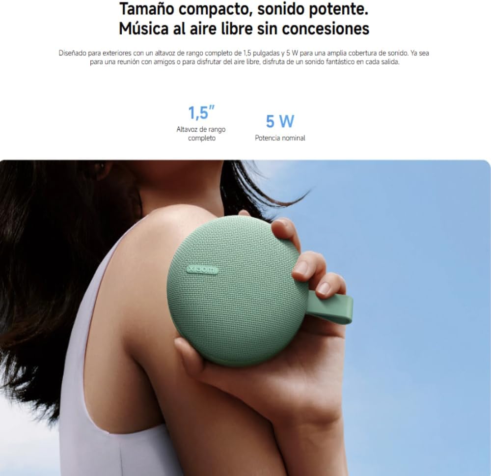 Coluna Bluetooth Xiaomi Speaker Essential 5W IP66 Bateria até 10h Verde - Imagem 5