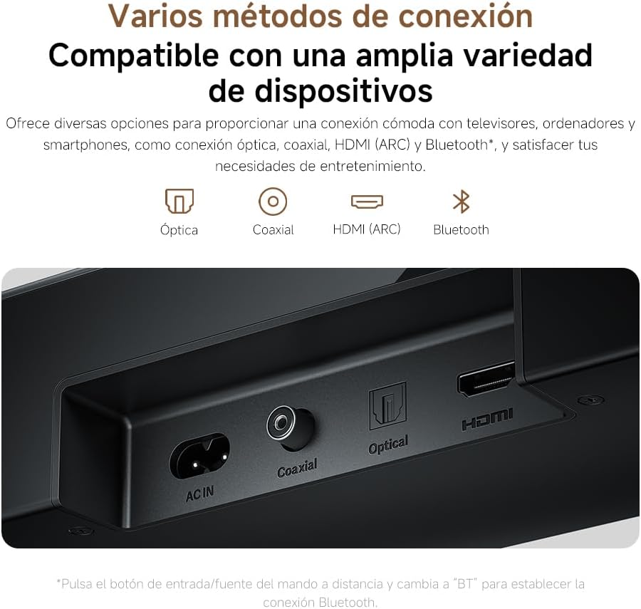 Barra de Som com Bluetooth Xiaomi Soundbar Pro 2.0ch/ 84W/ 2.0/ Preta - Imagem 3