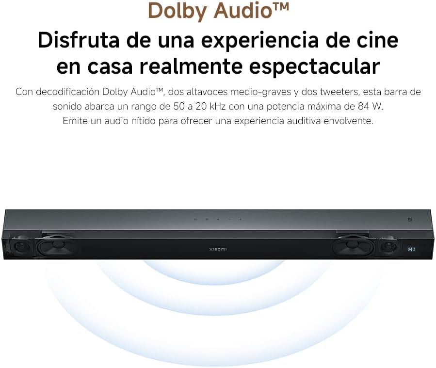 Barra de Som com Bluetooth Xiaomi Soundbar Pro 2.0ch/ 84W/ 2.0/ Preta - Imagem 2