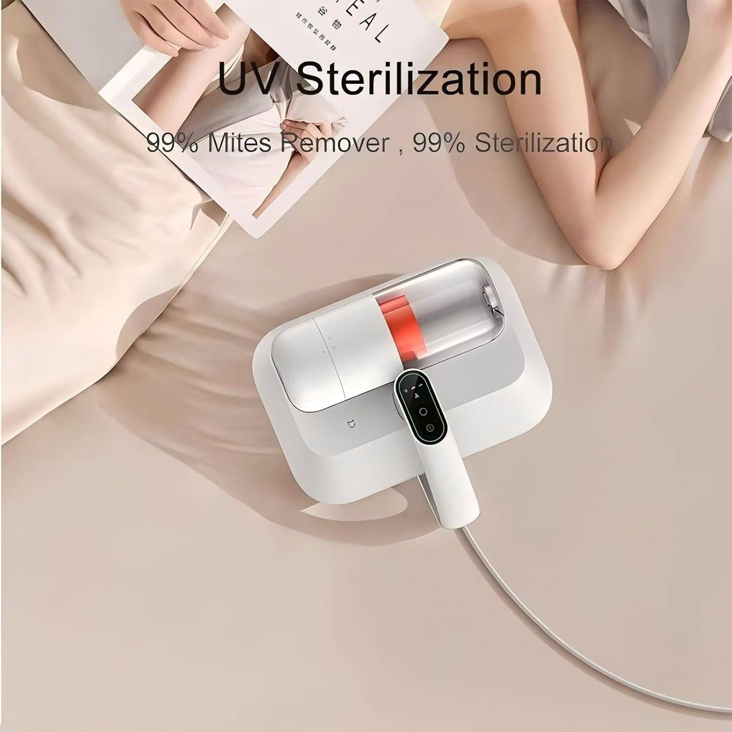 Aspirador de Ácaros Xiaomi Dust Mite Vacuum Cleaner Pro 400W com Luz UV e Escova Elétrica Branco - Imagem 2