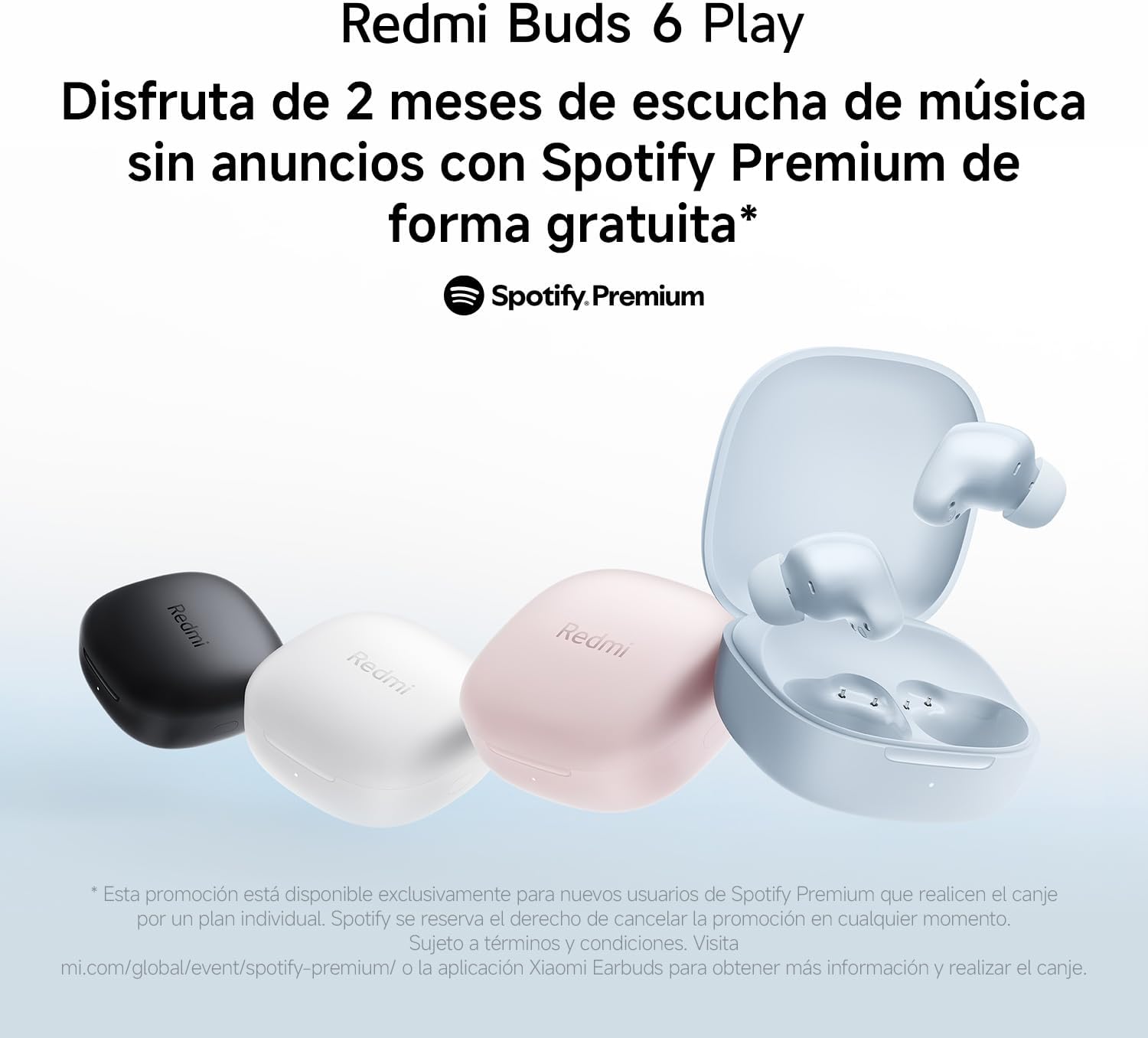 Auscultadores Bluetooth Xiaomi Redmi Buds 6 Play com estojo de carregamento/ Autonomia 7h/ Pretos - Imagem 3